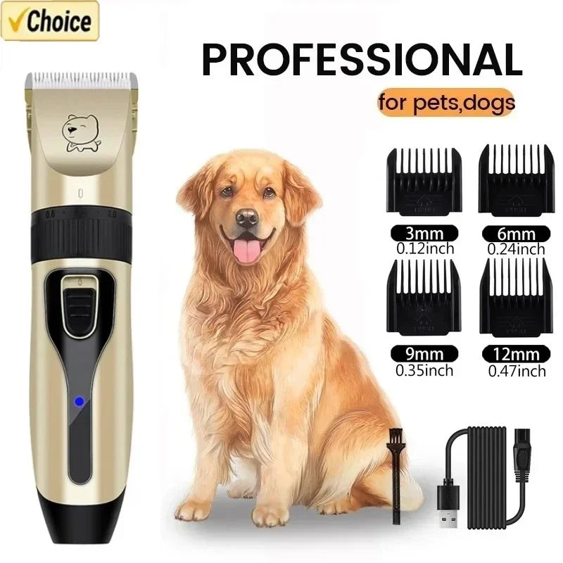 Professional Dog and Cat Clipper – USB-Rechargeable Electric Trimmer