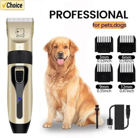 Professional Dog and Cat Clipper – USB-Rechargeable Electric Trimmer