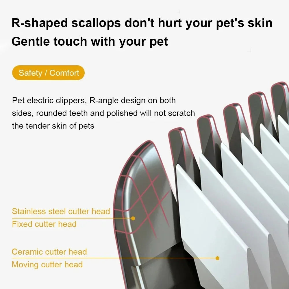 Professional Dog and Cat Clipper – USB-Rechargeable Electric Trimmer