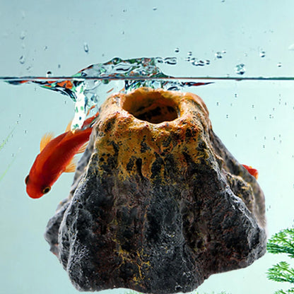 Aquarium Volcano Bubble Stone – Oxygenating Volcano Decoration