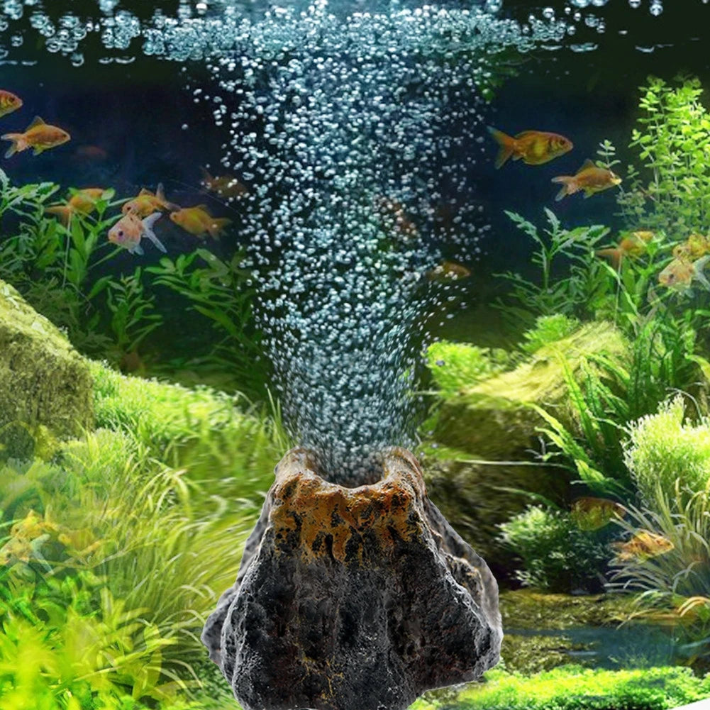 Aquarium Volcano Bubble Stone – Oxygenating Volcano Decoration