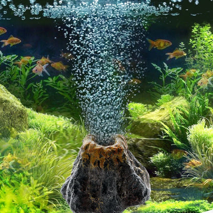 Aquarium Volcano Bubble Stone – Oxygenating Volcano Decoration