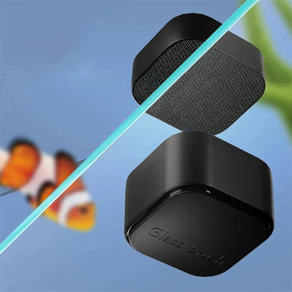 Magnetic Aquarium Glass Cleaner – Mini Algae Scraper Brush