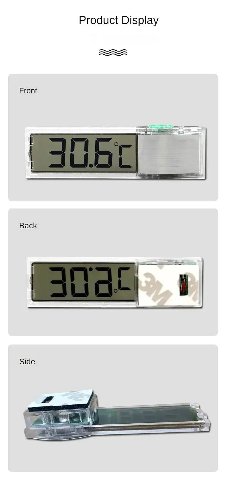 Digital Aquarium Thermometer – LCD Fish Tank Temperature Meter