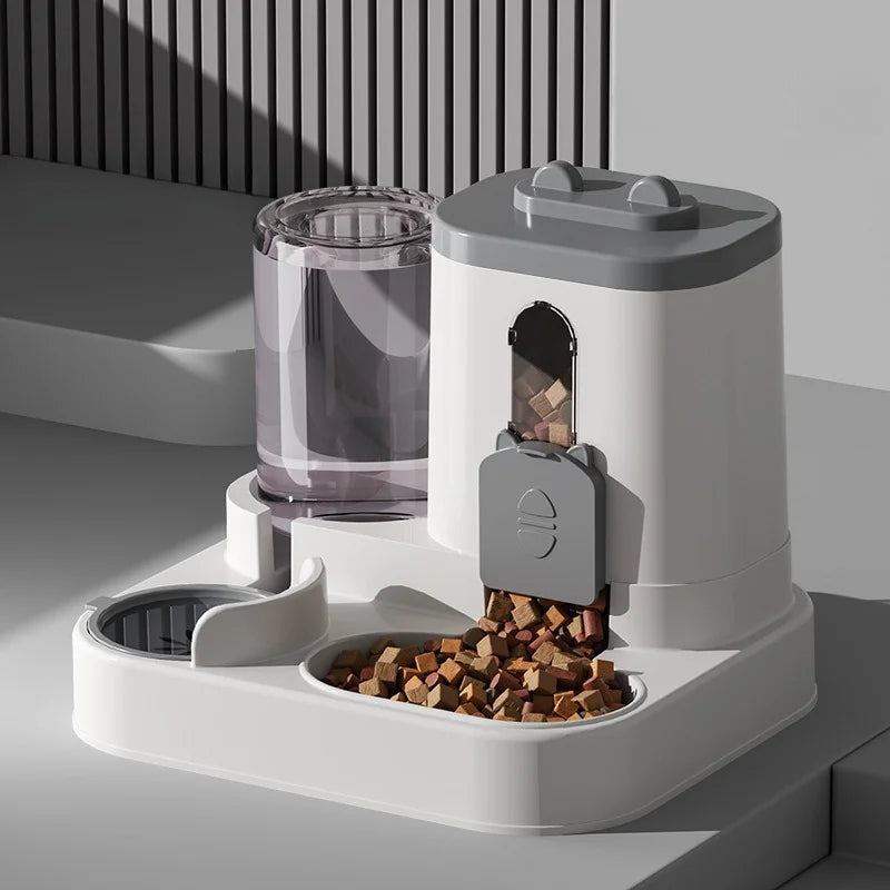Automatic Pet Feeder & Water Fountain – Spill-Proof Food & Water Dispenser
