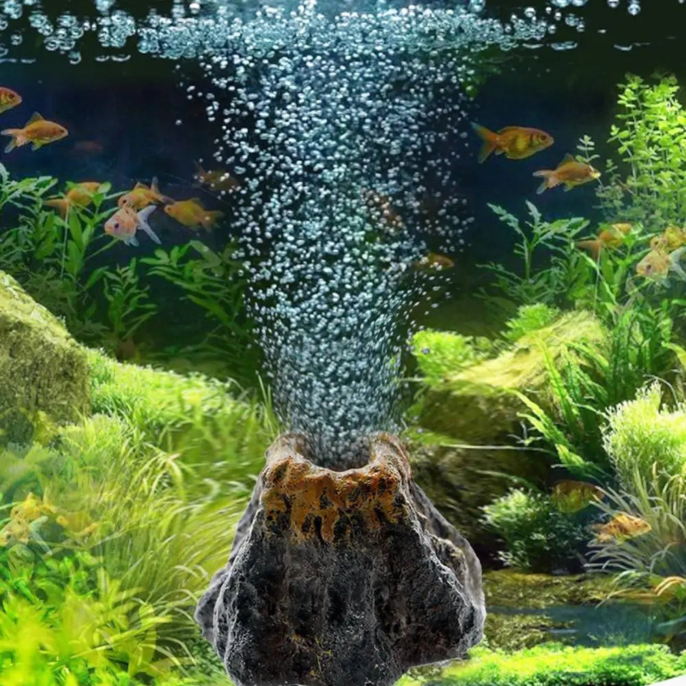 Aquarium Volcano Bubble Stone – Oxygenating Volcano Decoration