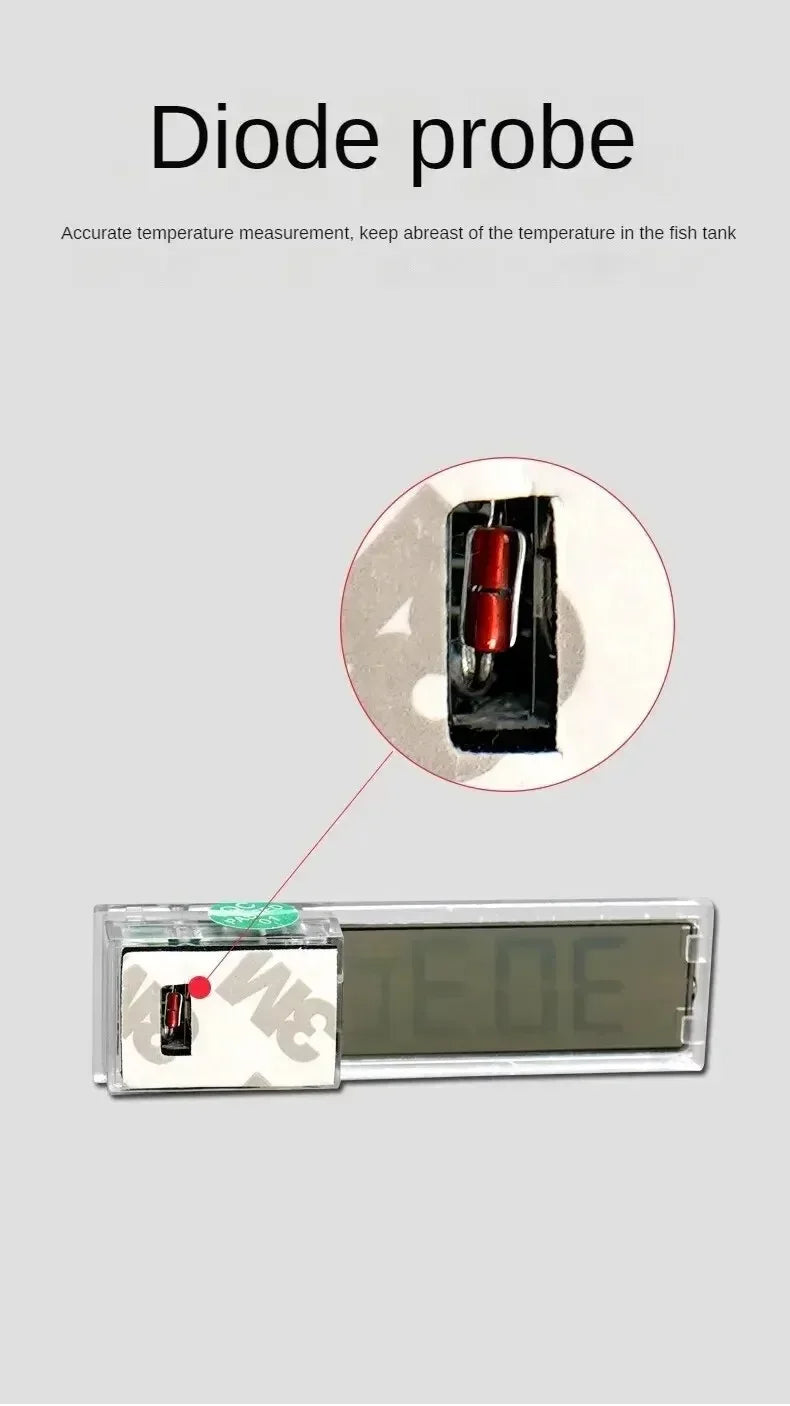 Digital Aquarium Thermometer – LCD Fish Tank Temperature Meter