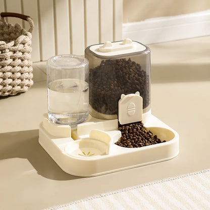 Automatic Pet Feeder & Water Fountain – Spill-Proof Food & Water Dispenser