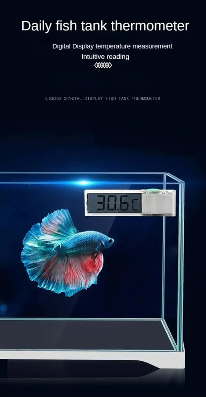 Digital Aquarium Thermometer – LCD Fish Tank Temperature Meter