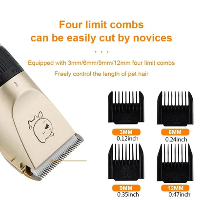 Professional Dog and Cat Clipper – USB-Rechargeable Electric Trimmer
