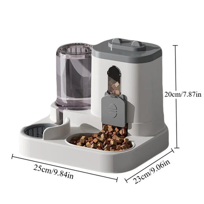 Automatic Pet Feeder & Water Fountain – Spill-Proof Food & Water Dispenser