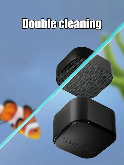 Magnetic Aquarium Glass Cleaner – Mini Algae Scraper Brush